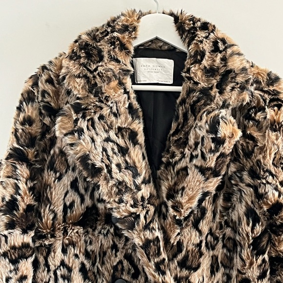 Zara Leopard Faux Fur Jacket - Picture 12 of 16